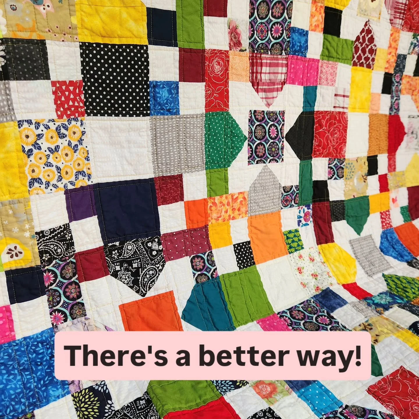 After many hours of cutting and sewing...I decided there was a better way to arrange the corner blocks. Stay tuned for the next iteration. 

#ScrappyQuilting