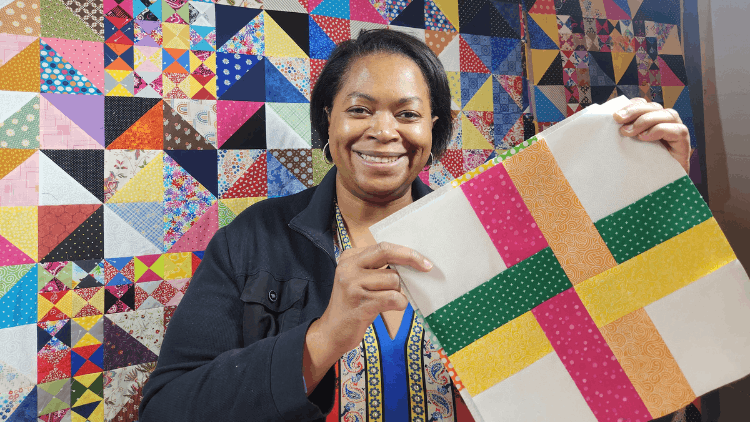 Quilting Ideas for Beginners: Easy Cross Weave Quilt Block Tutorial