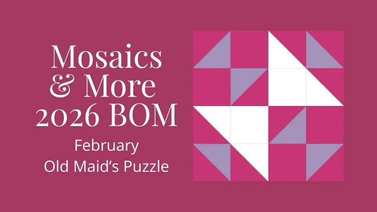 Old Maid's Puzzle Quilt Block | Mosaics &amp; More BOM Month 3