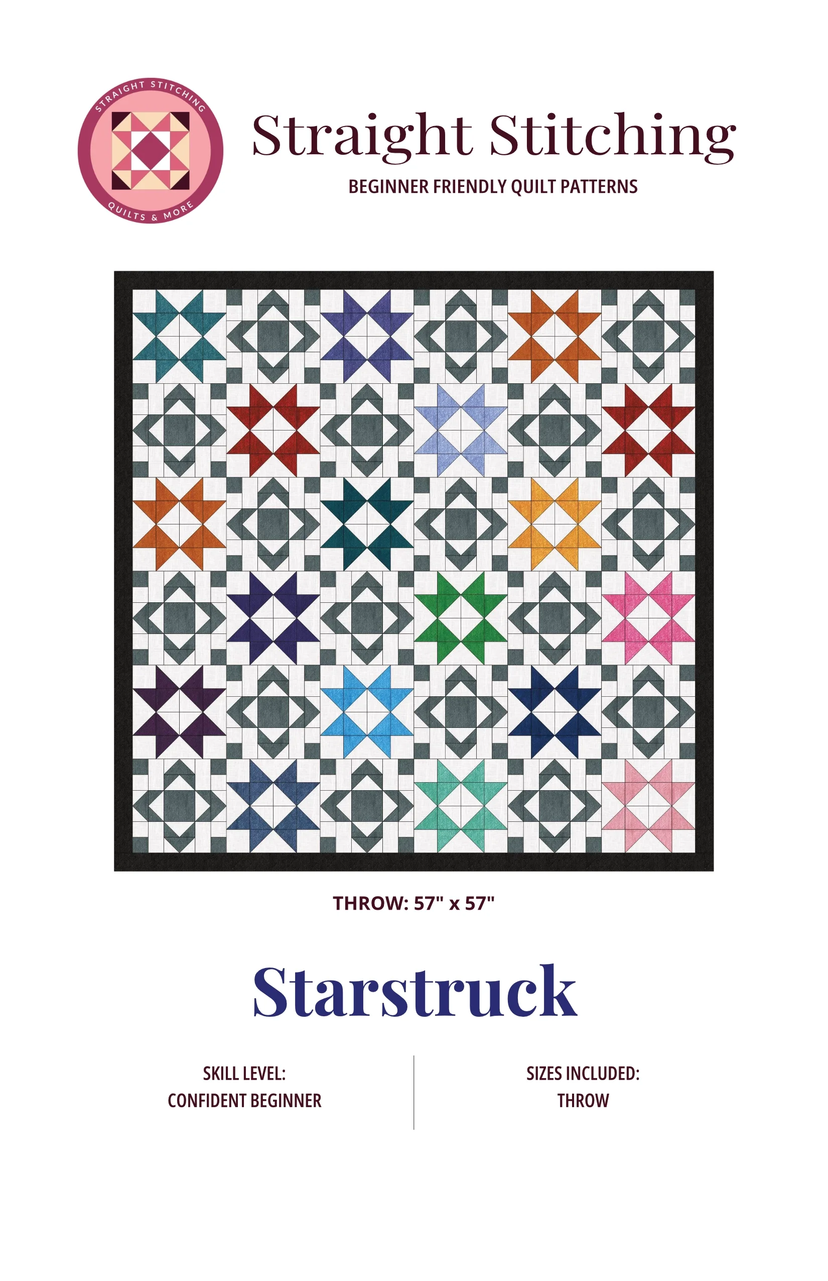 Starstruck Quilt Pattern (modern star)