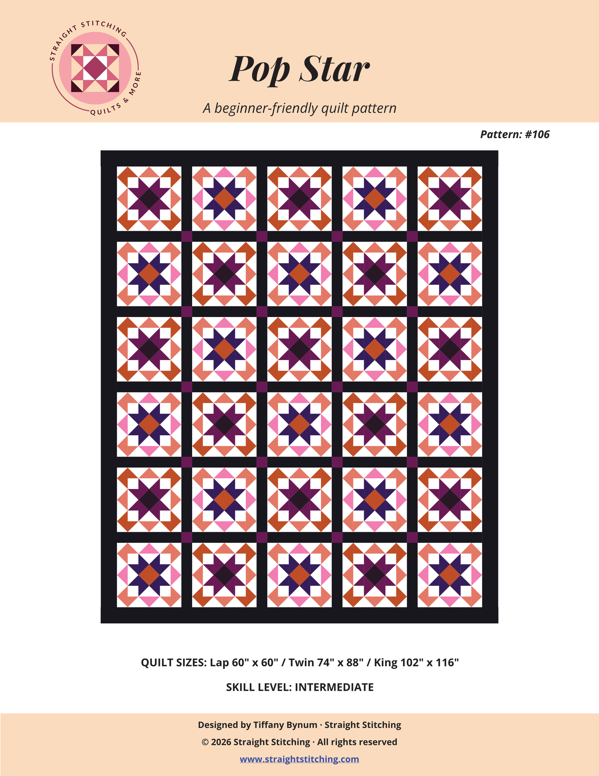 Pop Star PDF Quilt Pattern