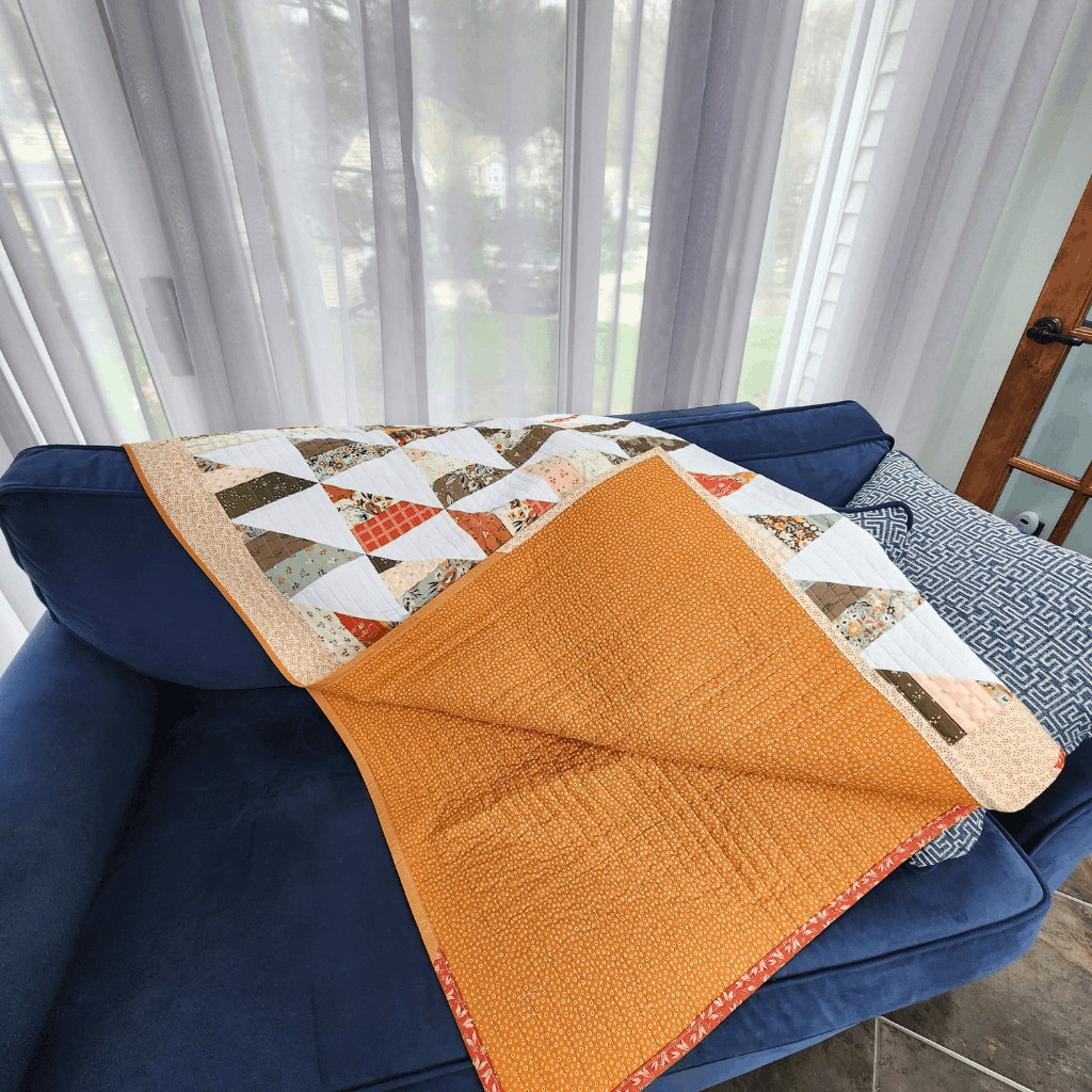To the Point Quilt – 54" x 59" | One of a Kind Half-Square Triangle Throw