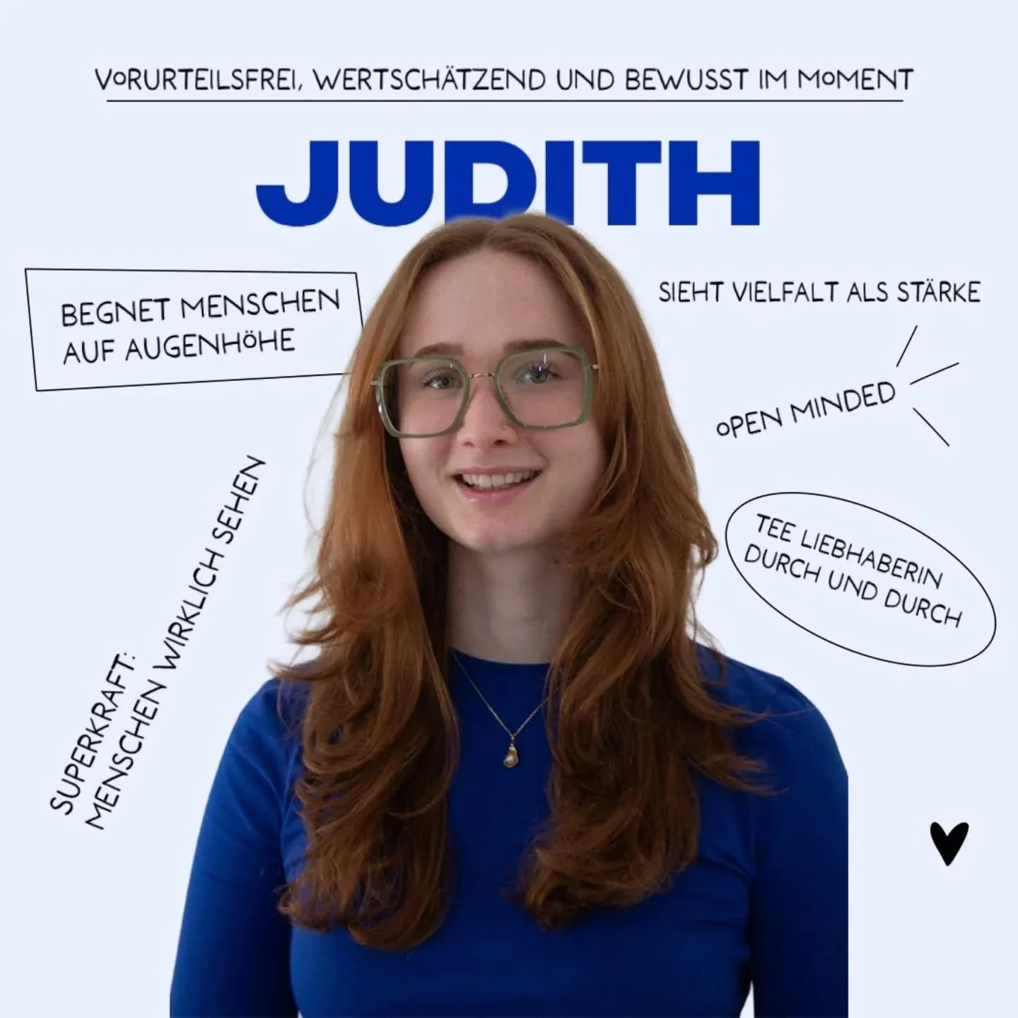 Heute stellen wir euch Judith vor. 🍵🤍

Judith ist Sozialarbeiterin und Kinderschutzfachkraft bei H&amp;W Erziehungshilfen.
Mit viel Empathie, Wertsch&auml;tzung und einem offenen Blick begegnet sie Menschen vorurteilsfrei und auf Augenh&ouml;he. ✨
