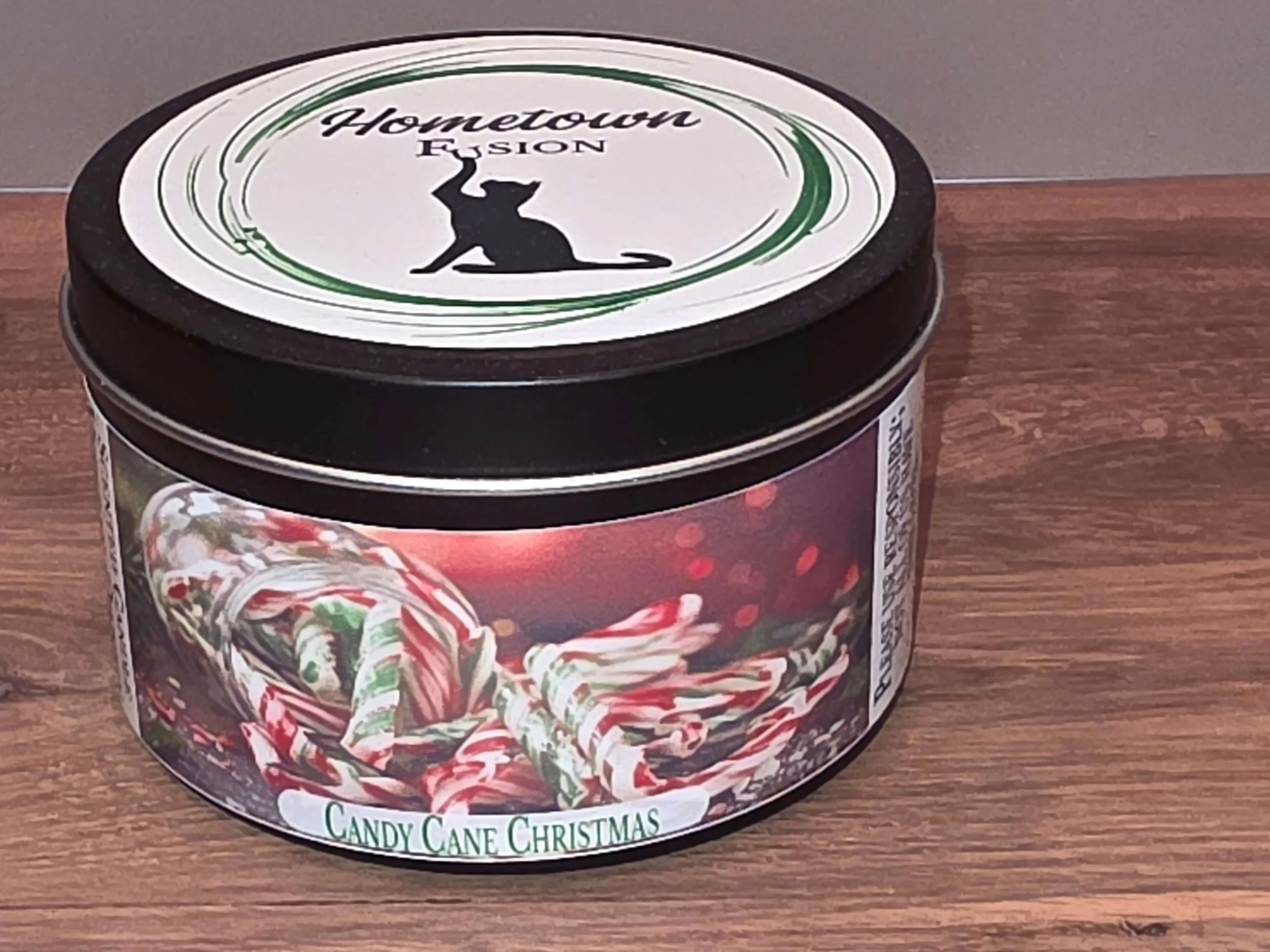 Candy Cane Christmas Candle Tin (6oz)