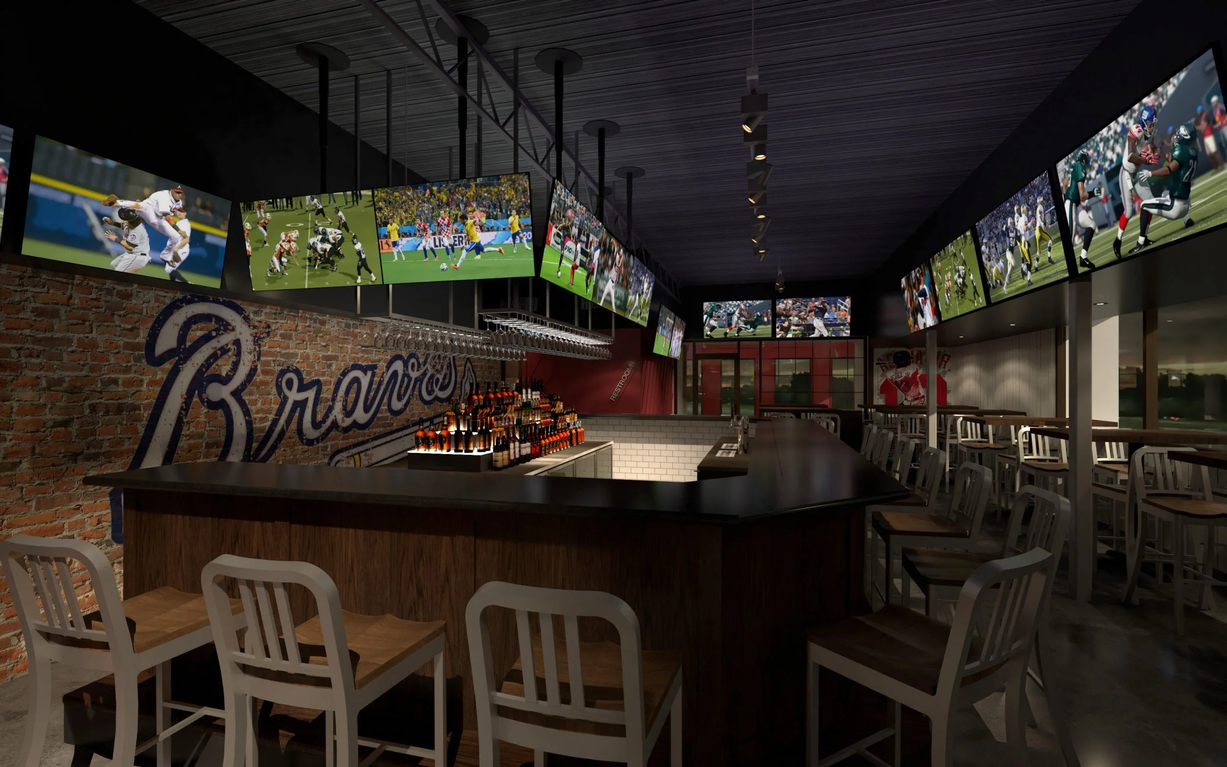 An image of Sports Cafe's interior 01