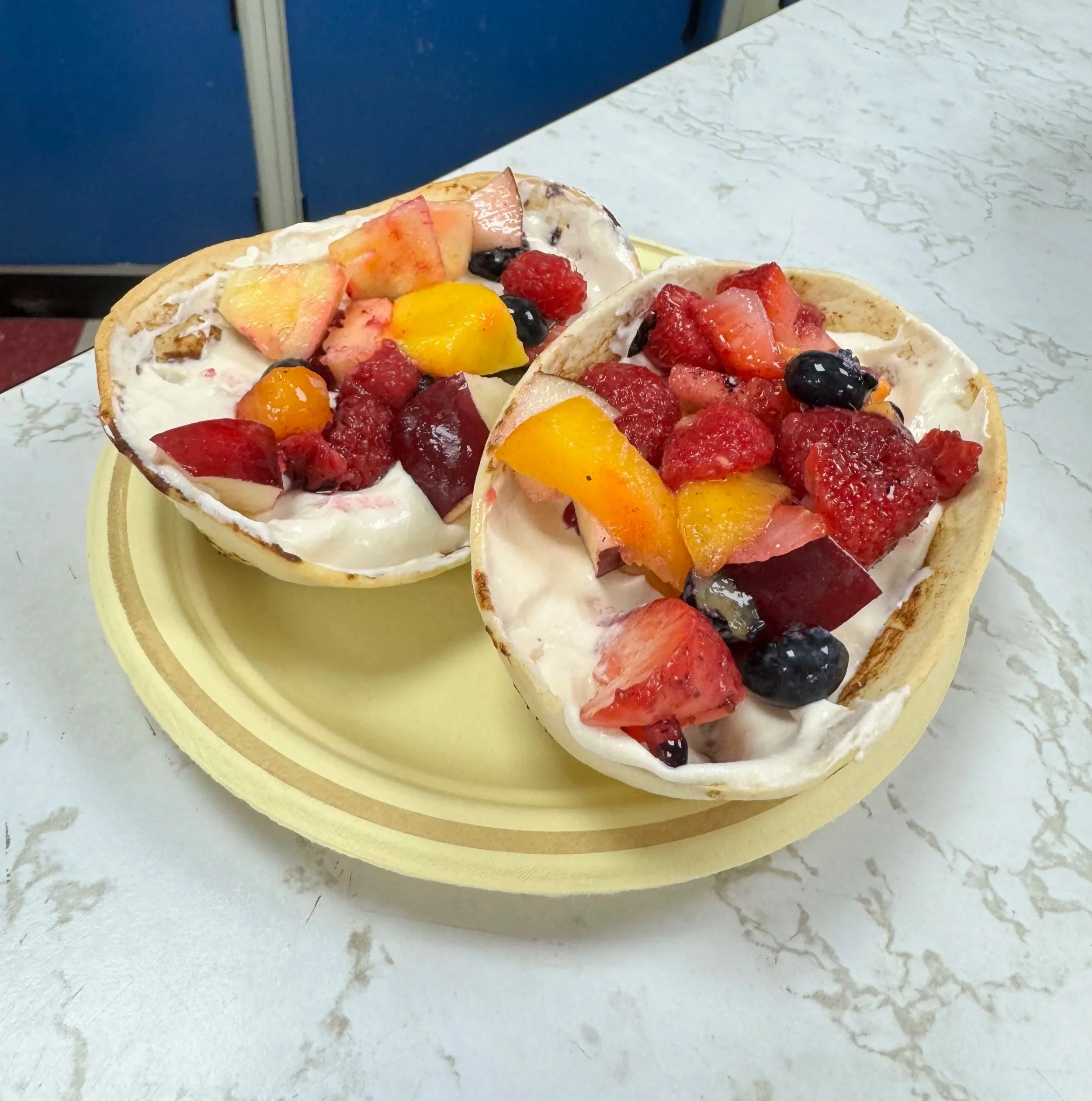 Air Fryer Fruit Salad Floats