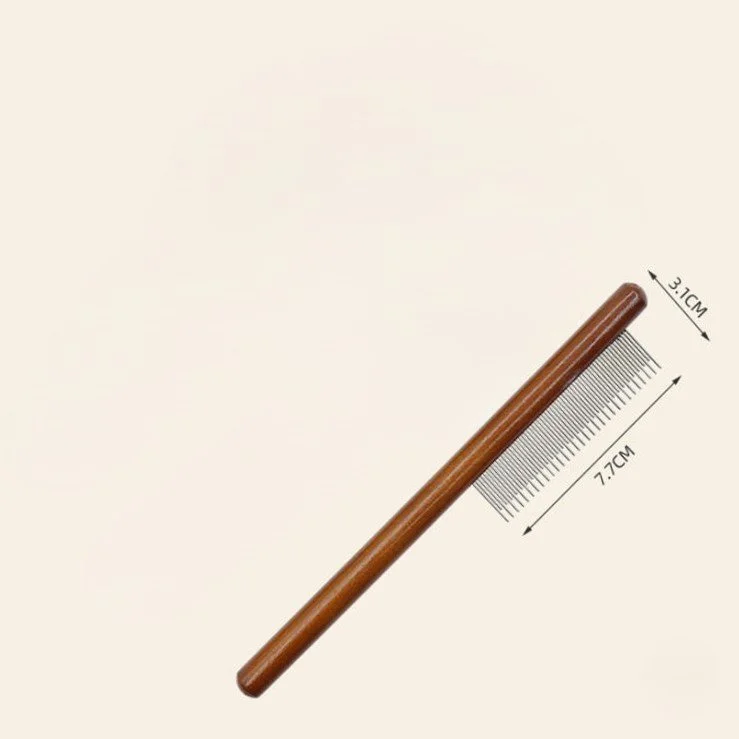Detangling Wooden Handle Pet Grooming Comb.