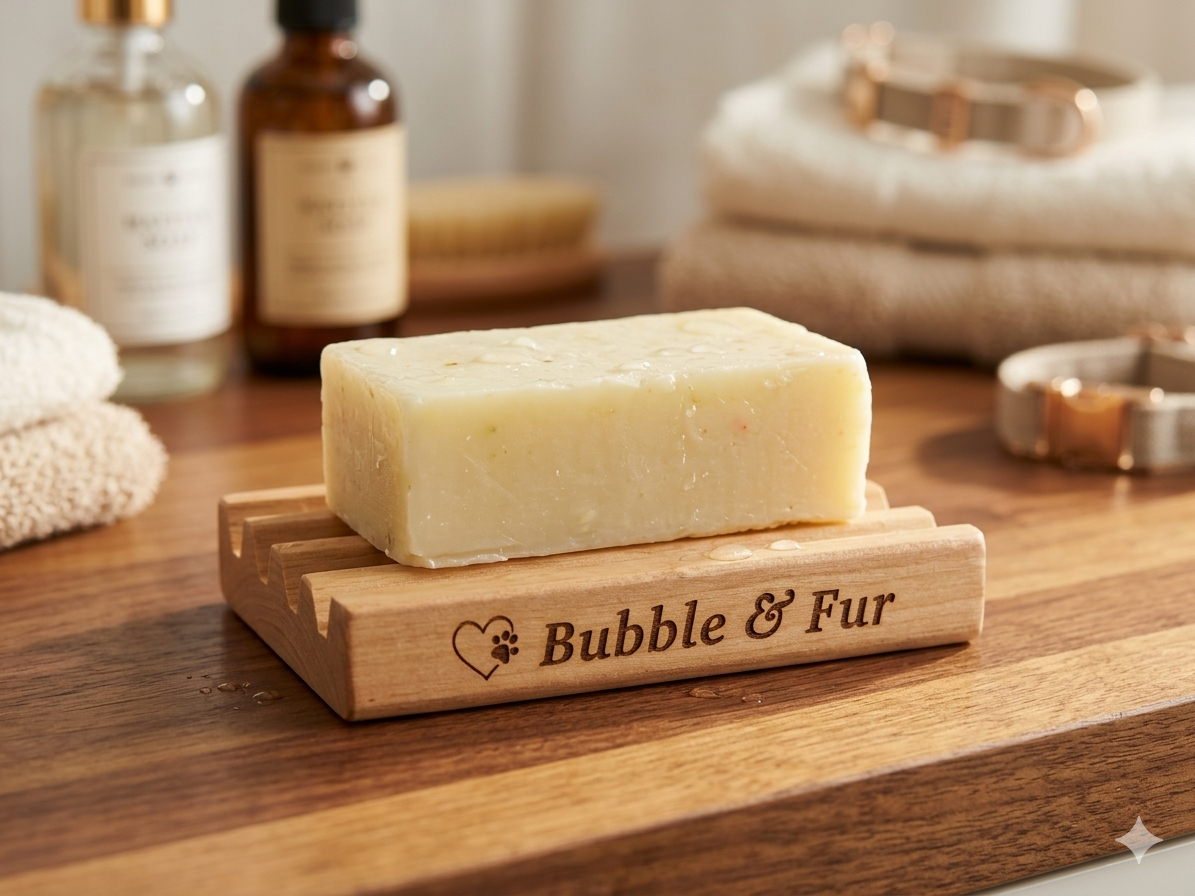 Bubble and Fur Pet Shampoo Bar. Veterinarian‑Formulated, Plant‑Based & Plastic‑Free