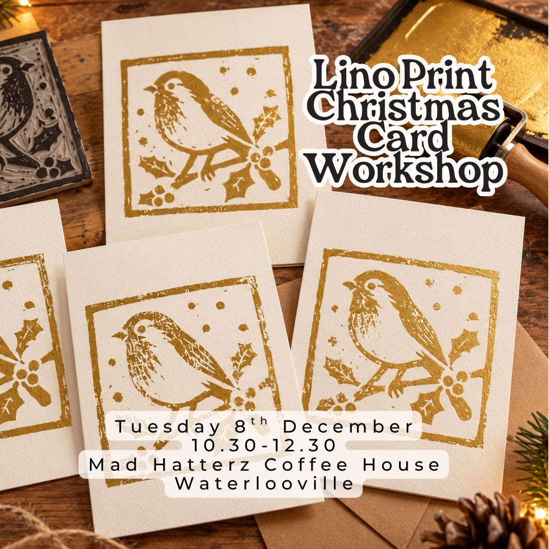 Adult Art Club: Lino Print Christmas Cards at Mad Hatterz Coffee House