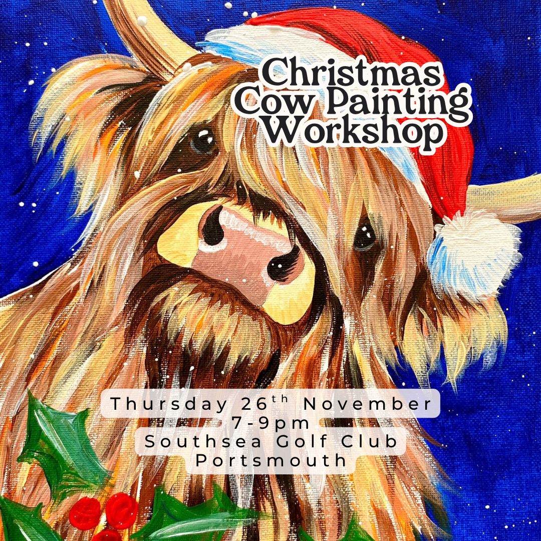 Christmas Cow Painting Workshop at Southsea Golf Club