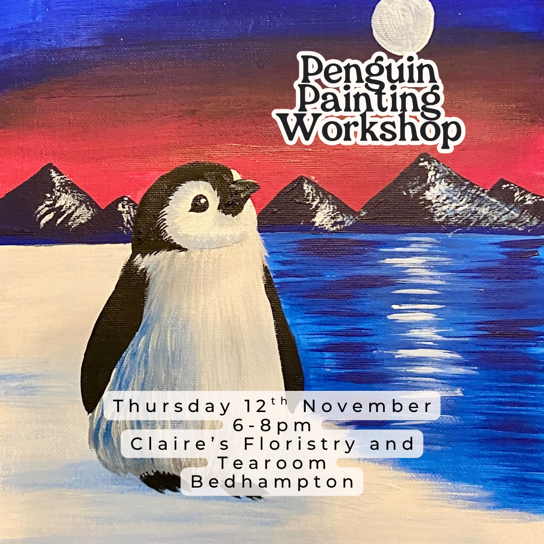 Penguin Painting Workshop at Claire's Floristry and Tearoom