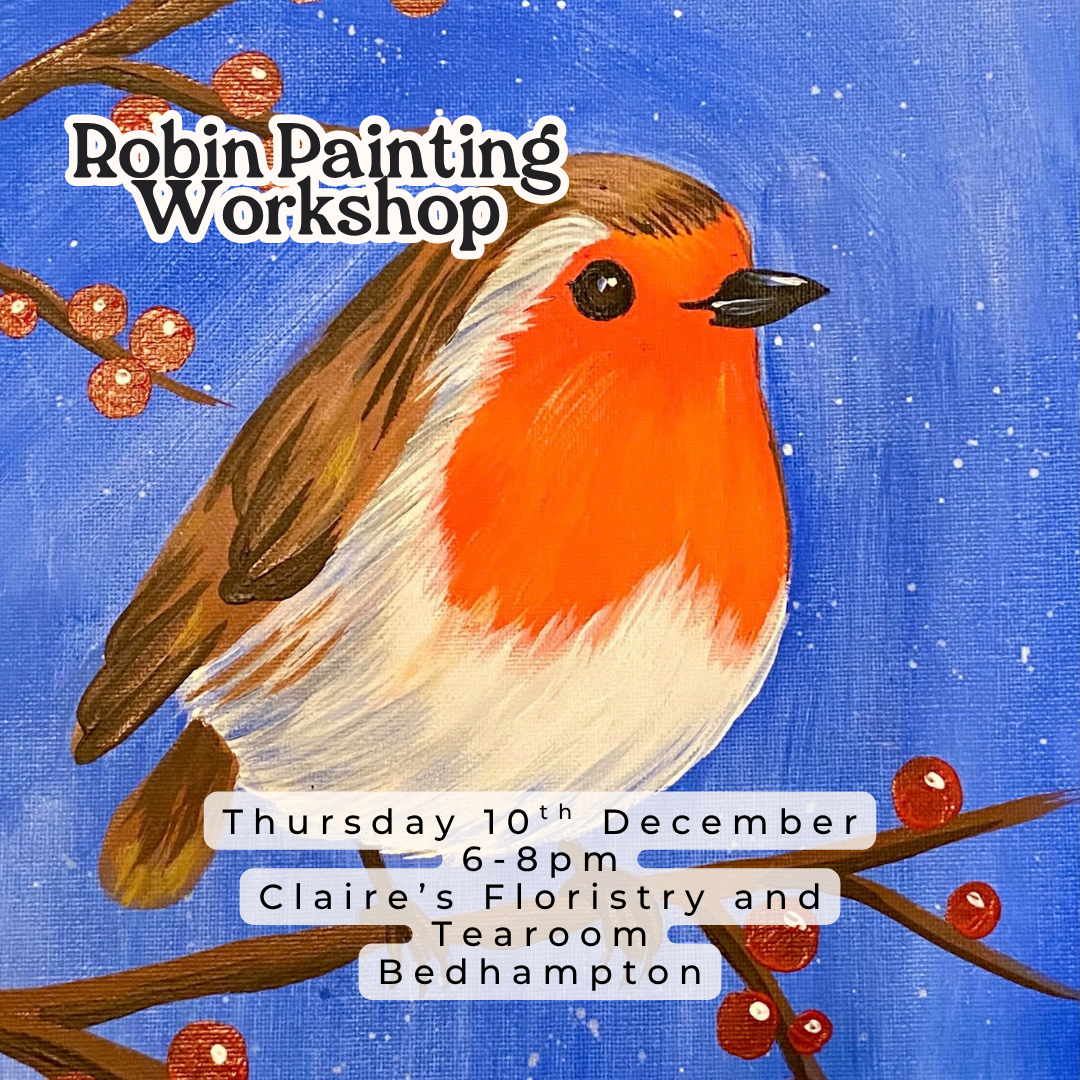 Robin Painting Workshop at Claire's Floristry and Tearoom