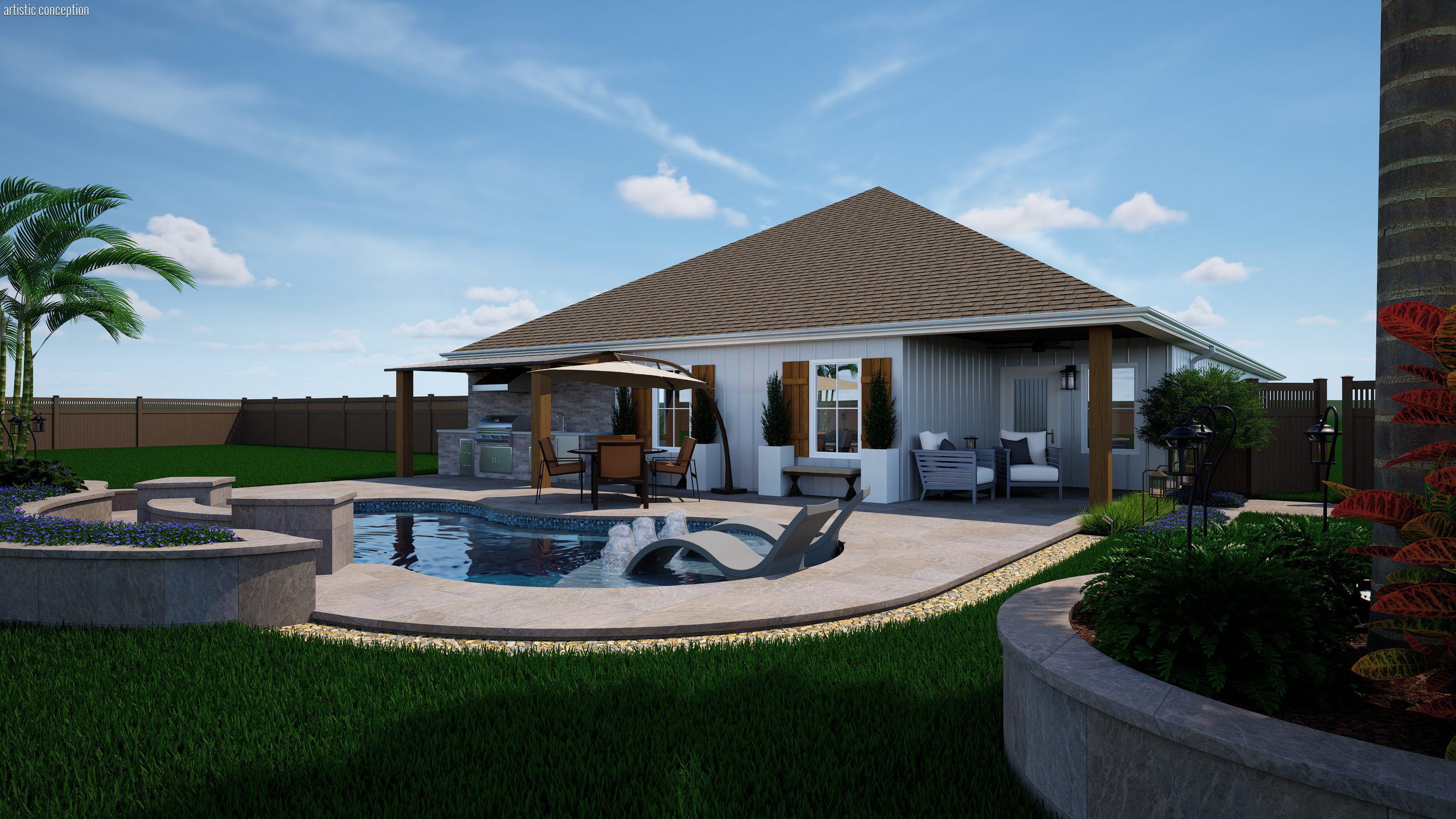Pensacola, FL - Freeform Pool Concept