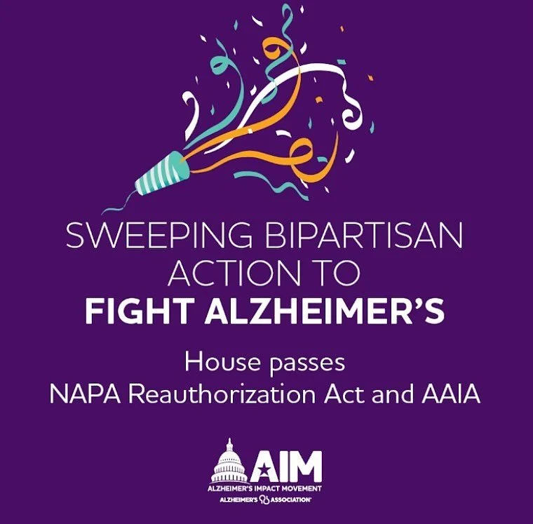 HUGE UPDATE
The #NAPAAct &amp; #AlzInvestmentAct unanimously passed the House today! Thank you Rudy Yakym for supporting the 121,300 Hoosiers living with Alzheimer&rsquo;s &amp; their families!
We wouldn&rsquo;t have made the progress we have made in