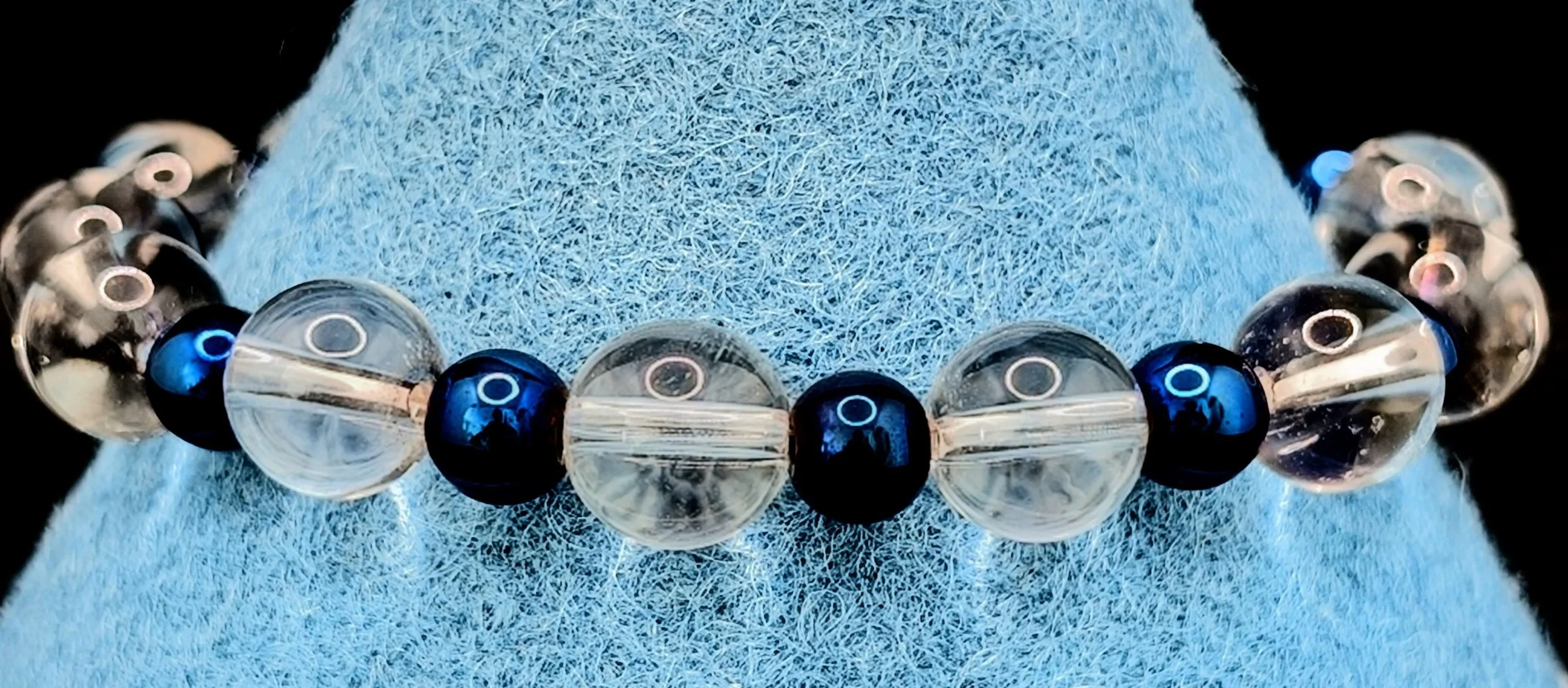 clear quartz & blue hematite bracelet.jpg