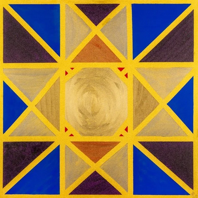 STATION VI: The Price of Leadership
Scripture: Luke 22:63 to 65; John 19:2 to 3
Scripture Interpretation Jesus is mocked and crowned with thorns. Leadership is pierced before it is honored. Description Radiating lines frame a wounded center. Pain and