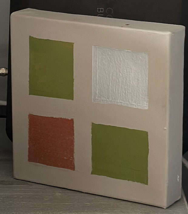 PreciousLife (2025) 
Acrylic on canvas
 Size: 8 × 8 in
$80

Description: Precious Life centers the sacred value of living breath and being. Silver and copper metallics form a radiant field, evoking dignity, reverence, and the regal worth carried by e