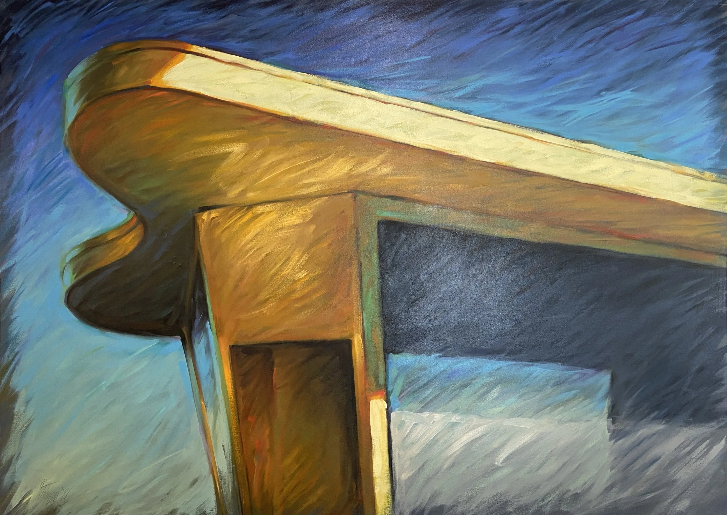 Not Fast Enough in Yellow - 48x66"