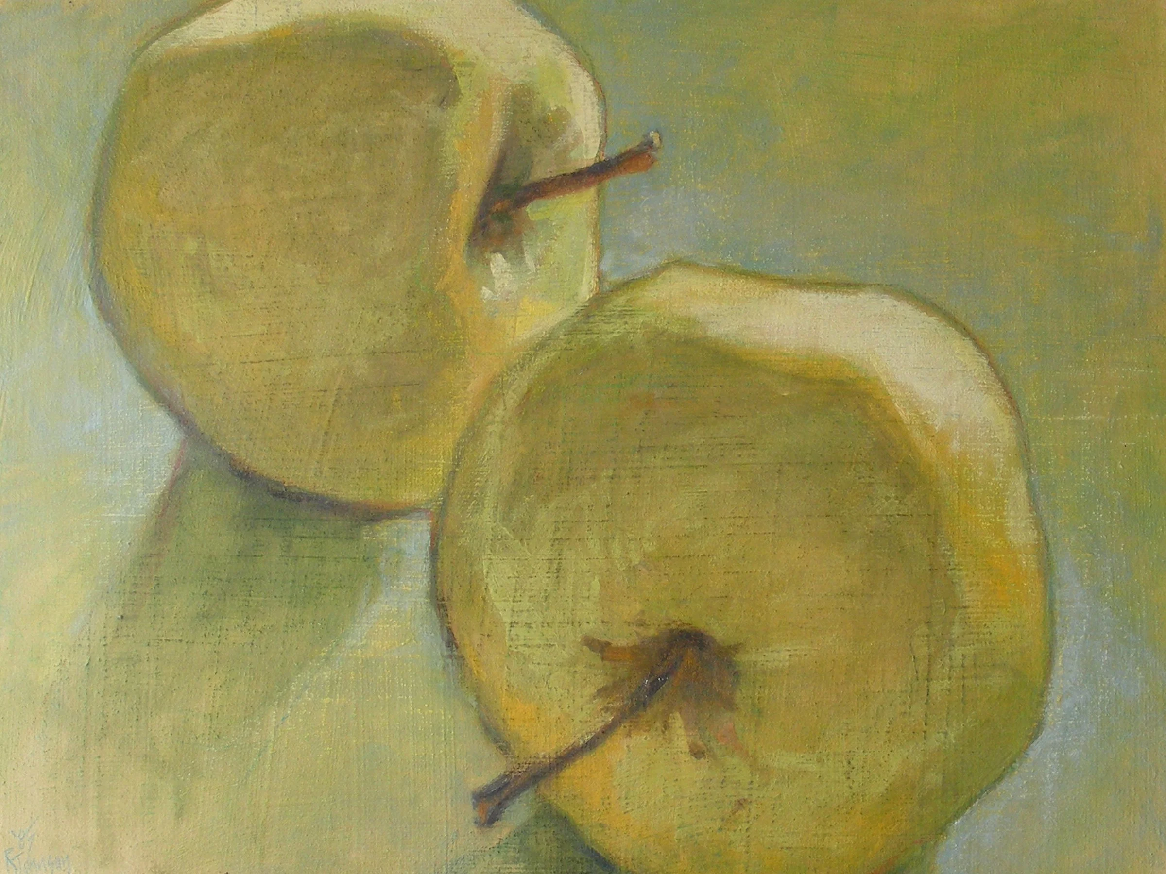 Yellow Apples on Green 850713