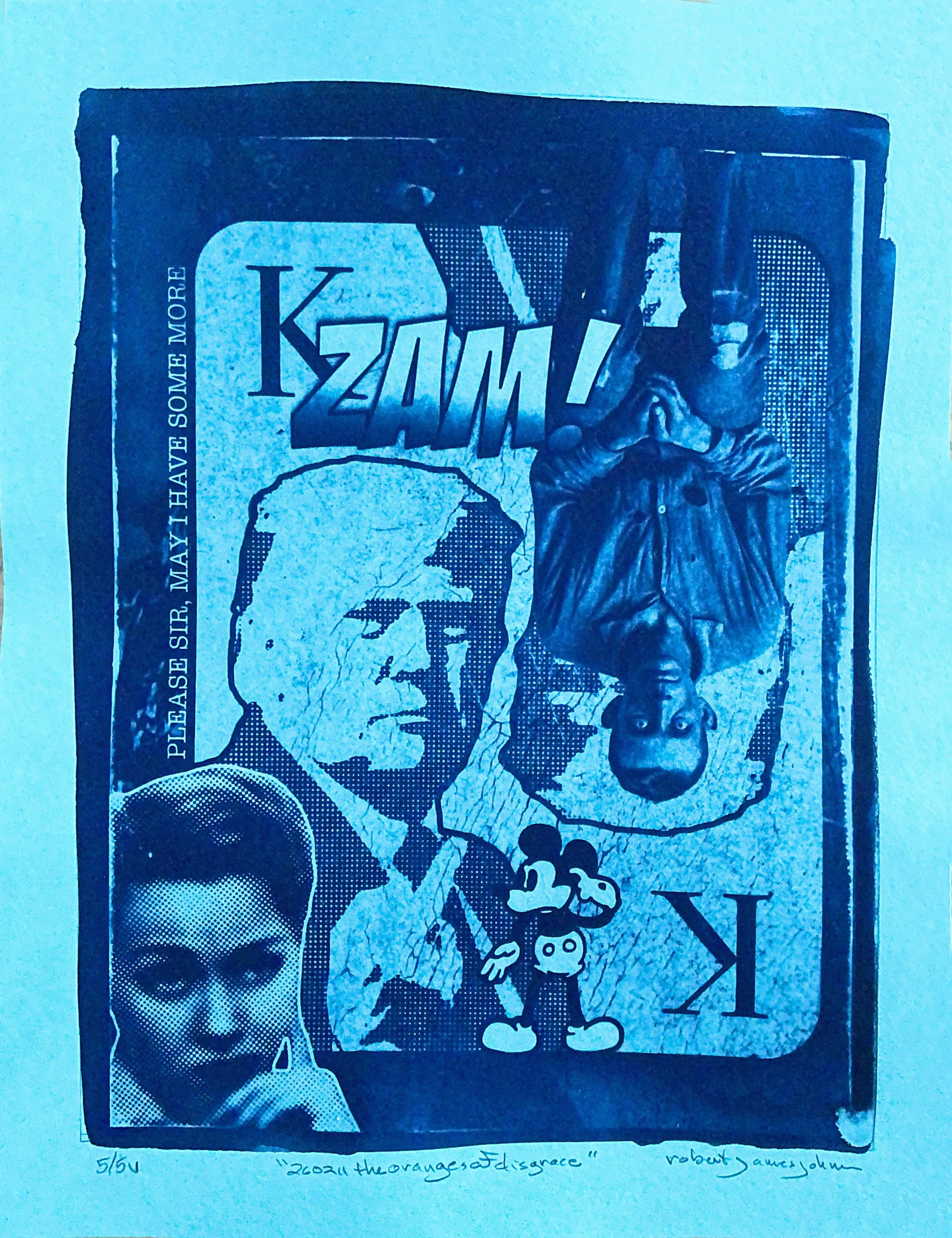 "260211 The Oranges of Disgrace" - 8.5X11" Image on 10x13" French Pop Tone - 1 of Edition of 5 Variable