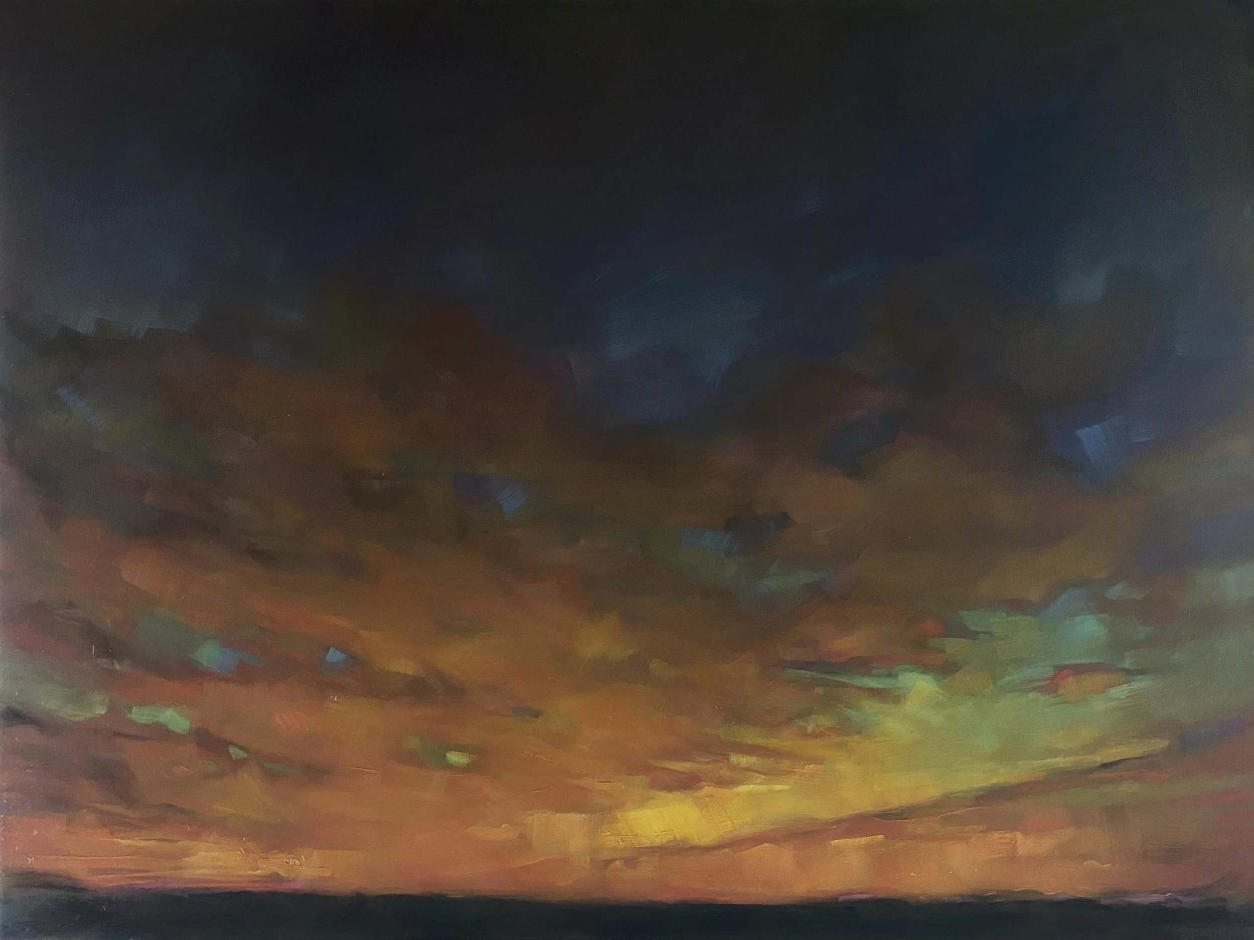 250717 November Bloom - 36x48" Oil Colors on Stretched Canvas