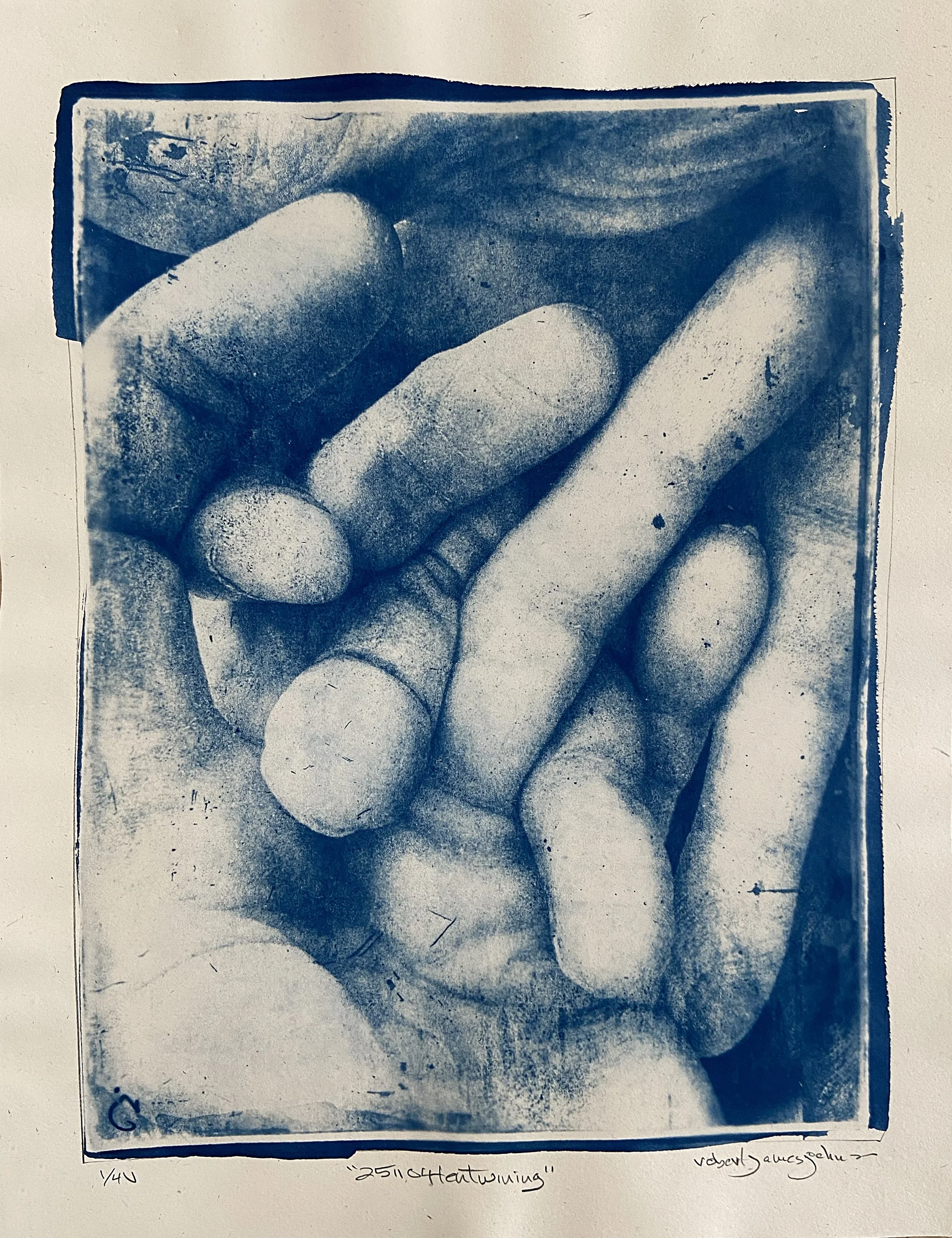 "251104 Ten Twining" - 8.5x11" image on 10x13" Speckletone - 1 of Edition of 4 Variable