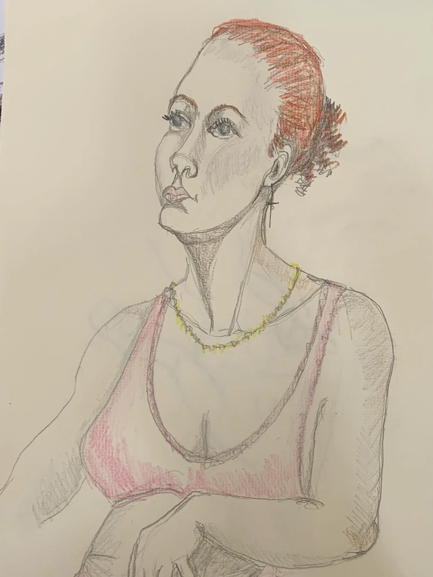 Colored pencils, graphite 10 minute sketch. #sketchbook #pencildrawing #colorful #colorpencil #chicagoartists