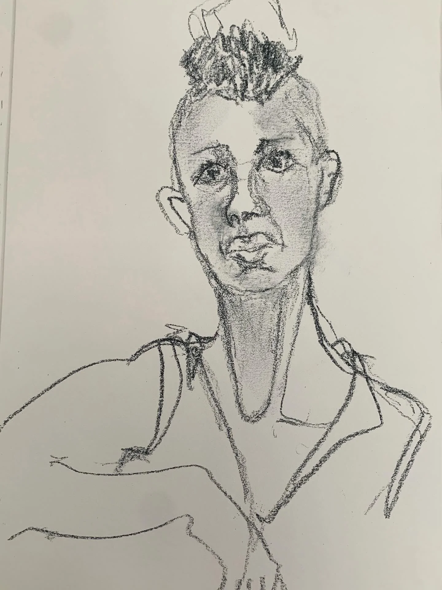 Charcoal quick sketches at open studio Pallet &amp; Chisell. #charcoaldrawing #chicagoartists #lifedrawing