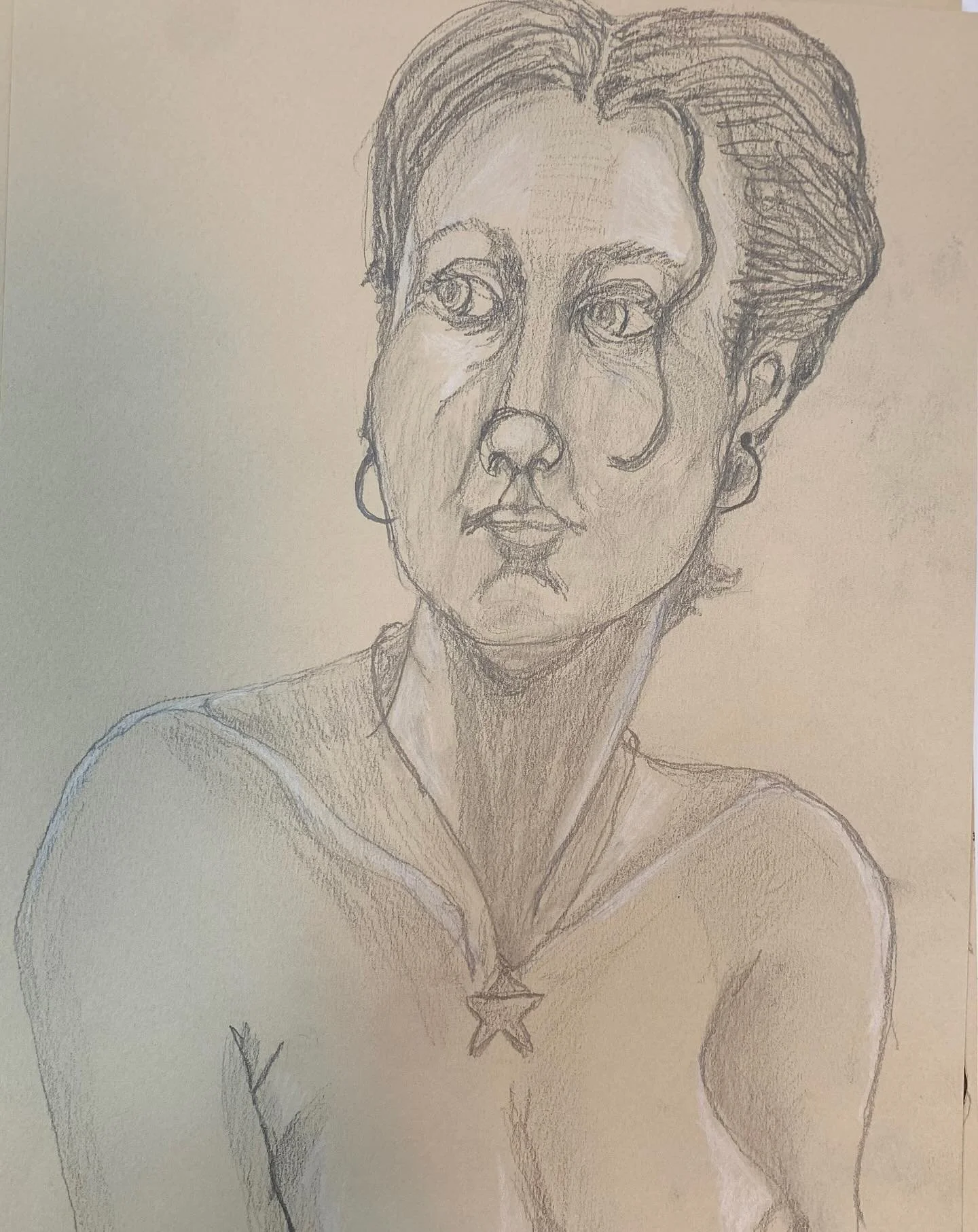 Last sketch of model before I start sculpting in clay. #clayart #sculpture #chicagoartists