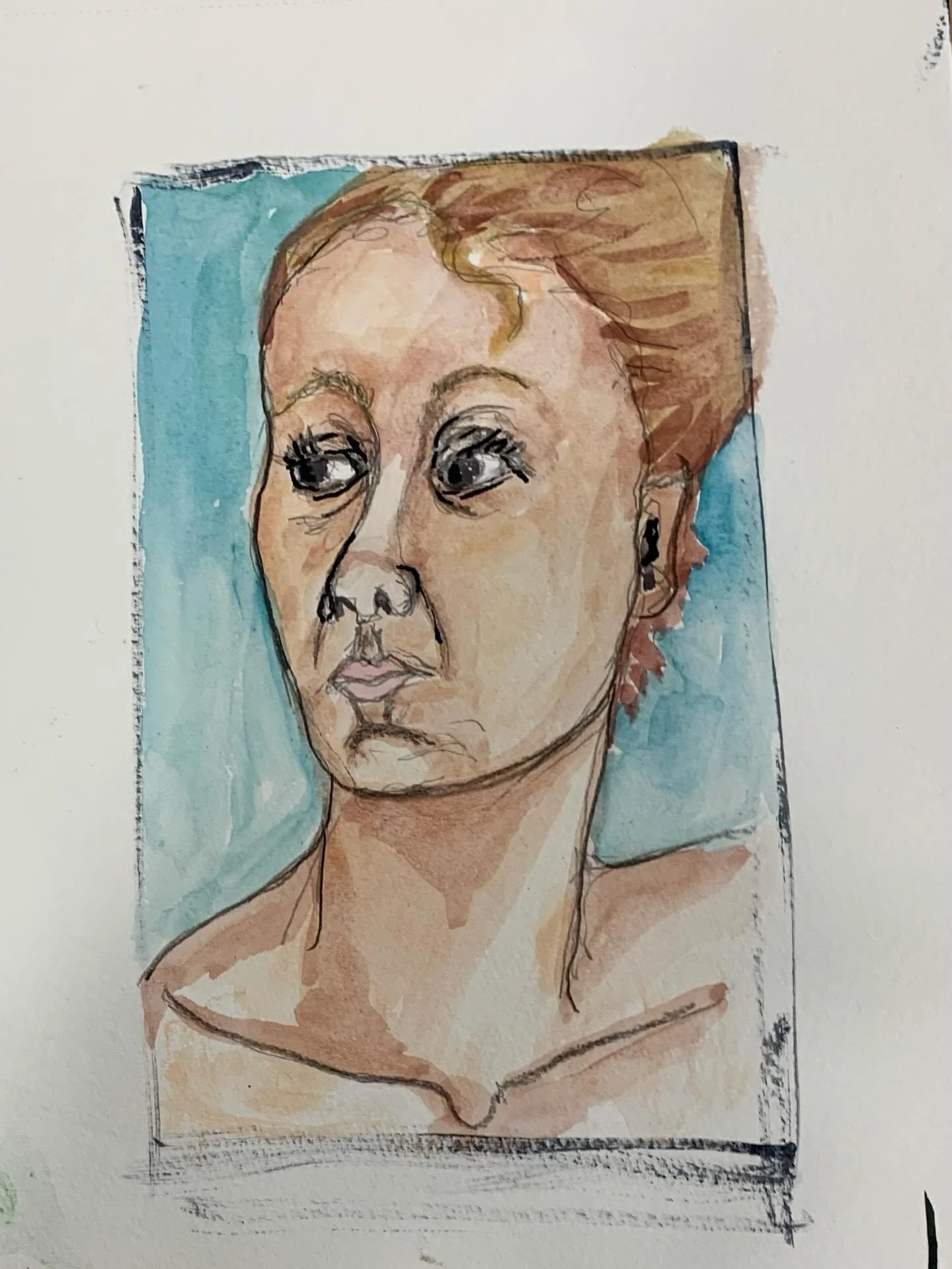 Another watercolor paper found in studio trash. #watercolor #quickandeasy #quicksketch #lifedrawing #chicagoartists