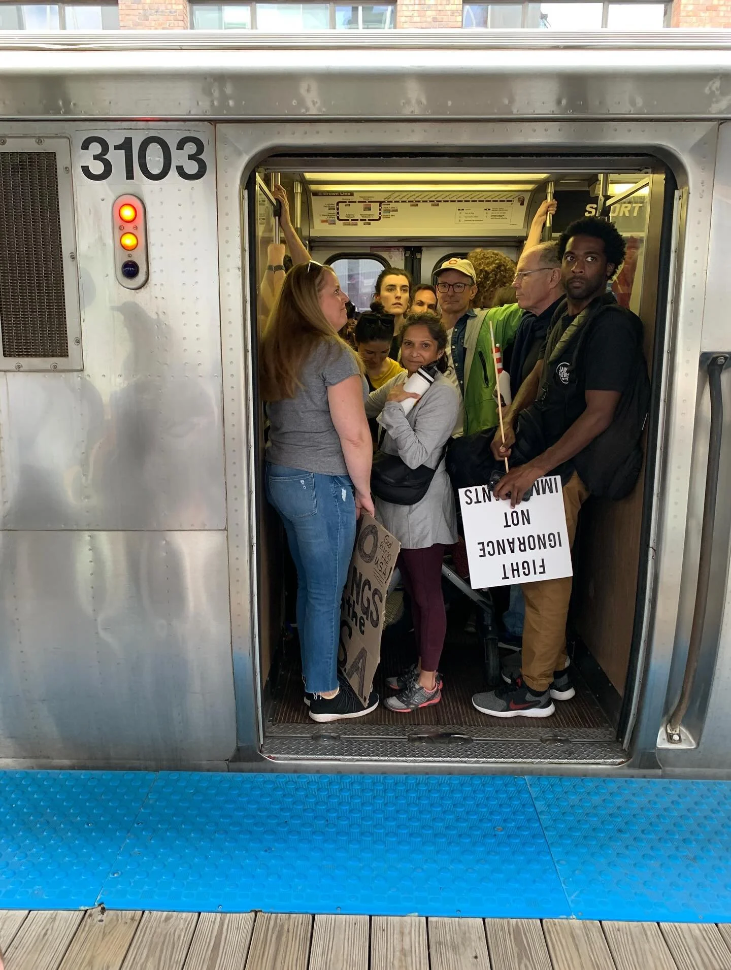 Full train to No Kings Day.