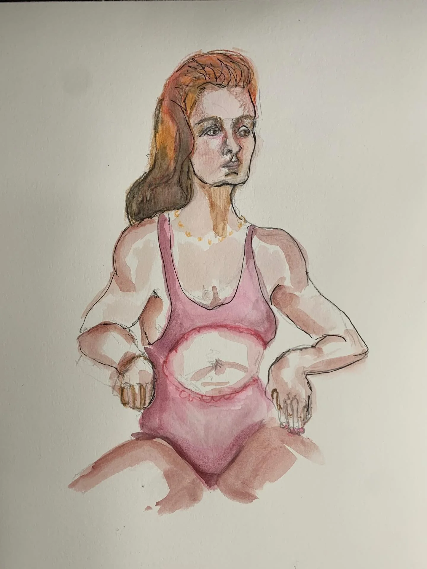 Watercolor and watercolor pencils plus pen. #watercolor #pen #chicagoartist