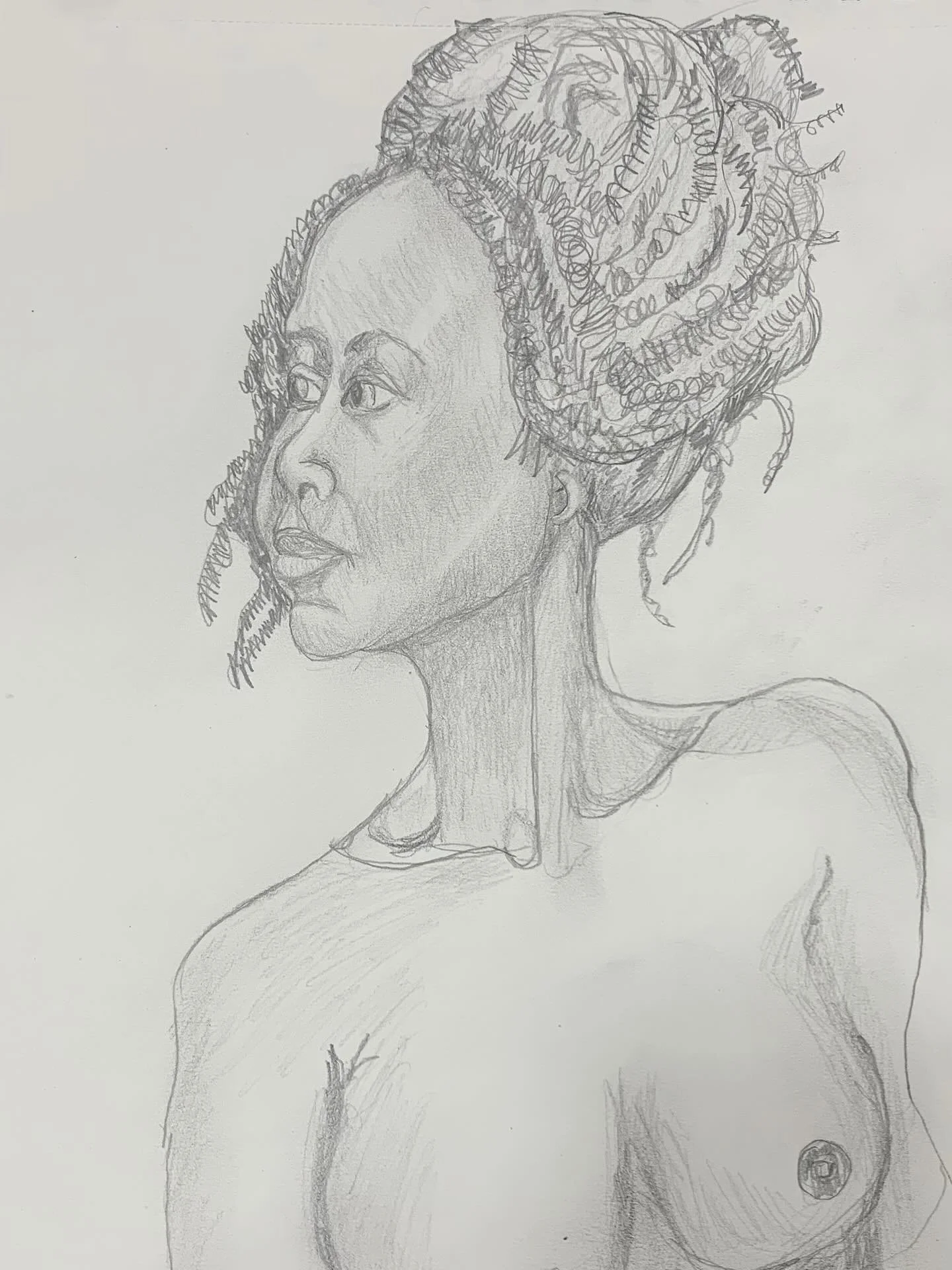 Sketching before sculpting at Pallet and Chisell #sculpture #pencil #pencildrawing #chicagoartists