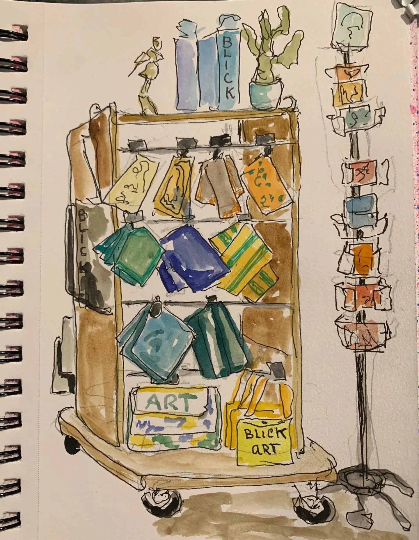 Today at Blick on Kingsberry for Urban Sketchers #urbansketch #watercolors