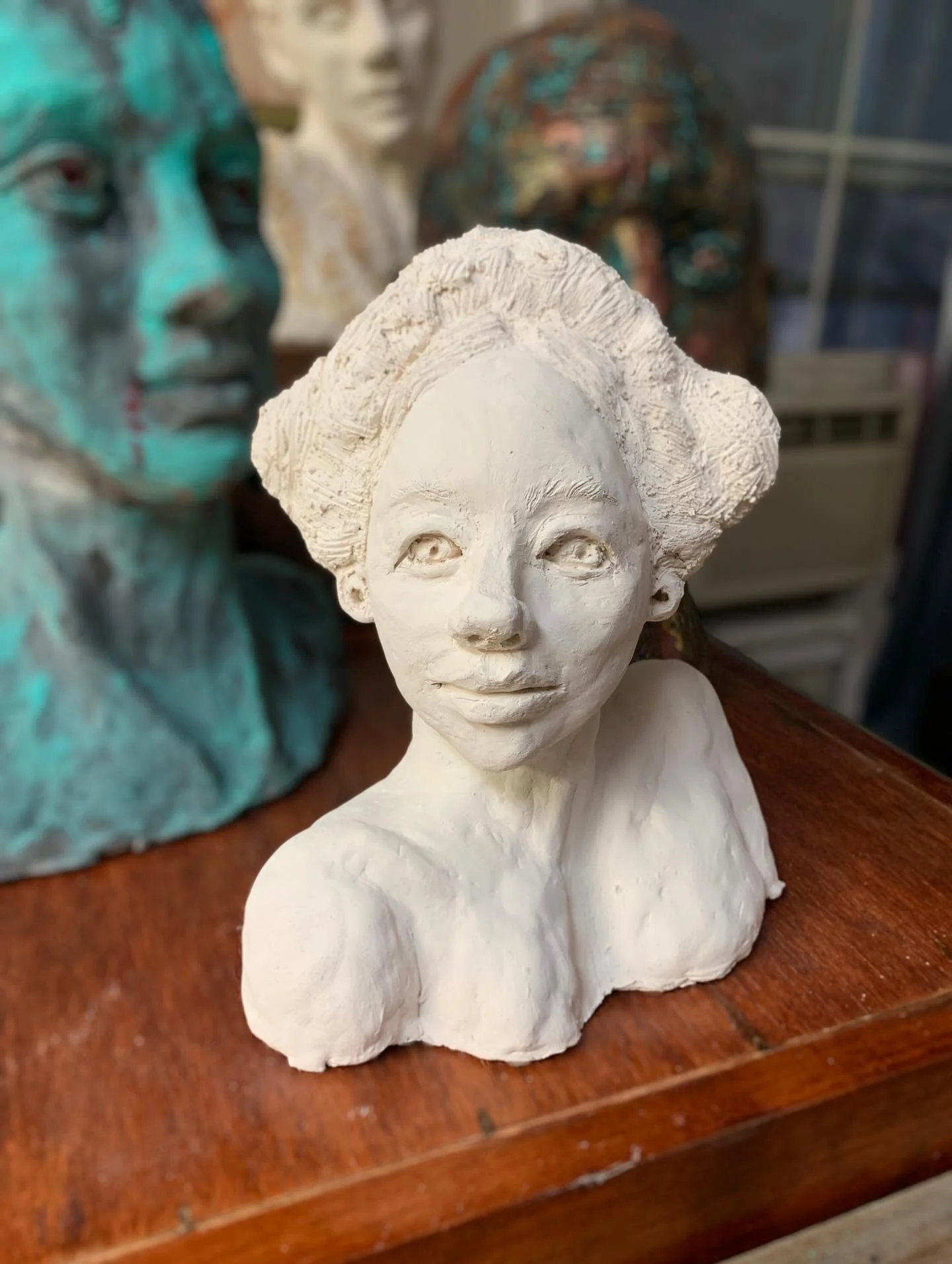 Just out of the kiln. #sculptorsgallery #claysculpture