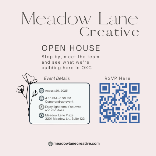 Reminder email graphic for an open house marketing campaign, featuring event details, RSVP QR code, and branded promotional design.