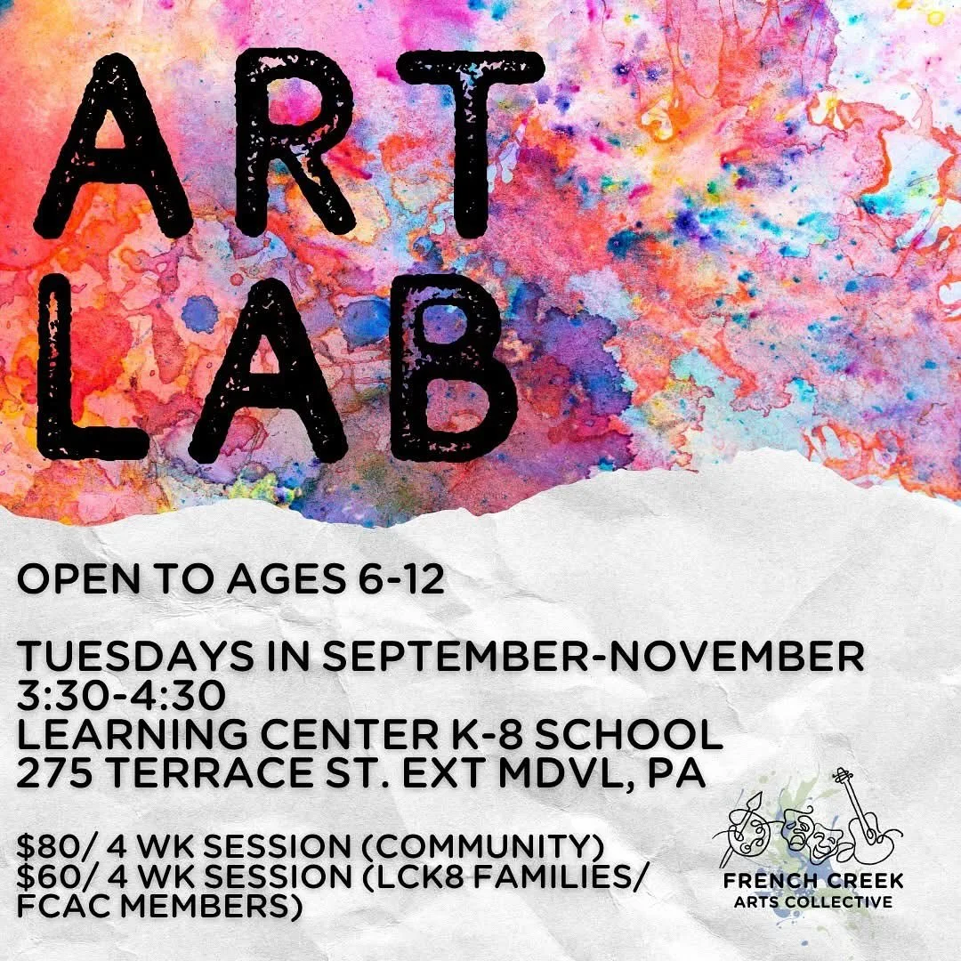 This week at the FCAC&hellip;

Tuesday- Art Lab 3:30-4:30
Wednesday- Afterschool Art with MCA 4:00-5:30, Open Studio 6-9, Photography Club 6-8
Friday- Open Studio 5-7
Saturday- Woodland Fairy Workshop 4-7
Sunday- Open Jam 3-6