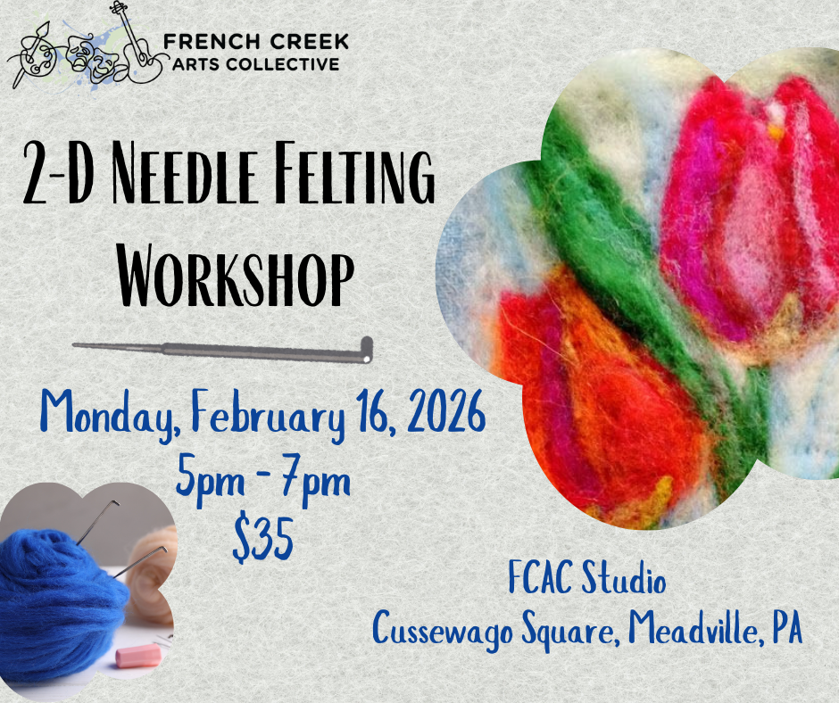 2D Tulip Needle Felting Workshop