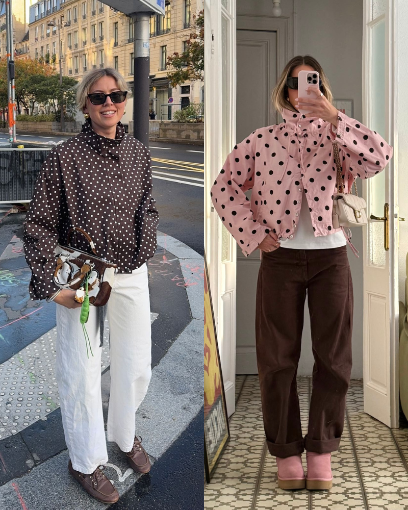 Chaqueta de lunares: El giro que necesitan tus looks de otoño-invierno