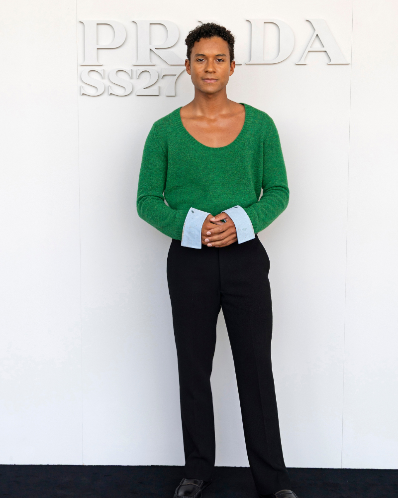 Jaafar Jackson deslumbra con dos impecables looks en la Semana de la Moda de Milán
