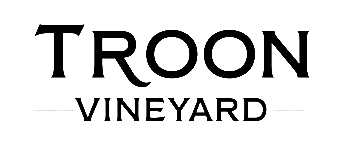 Logo of Troon Vineyard with the company name and decorative lines.