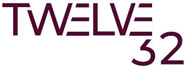 The word 'TWELVE' and the number '32' in purple text.