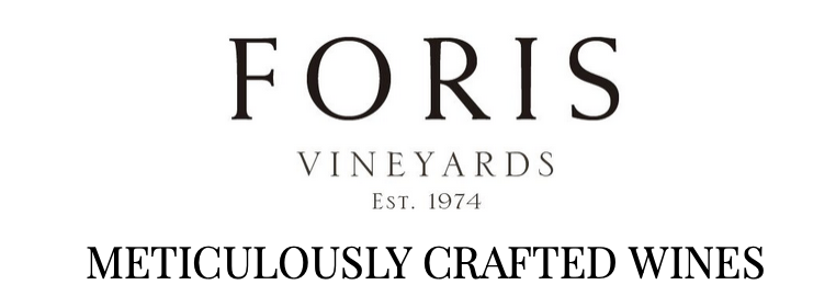 Foris Vineyards logo with the tagline "Meticulously Crafted Wines" and establishment year 1974.
