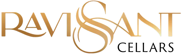 Stylized text logo that reads 'RAVISSANT' in gold and black colors.