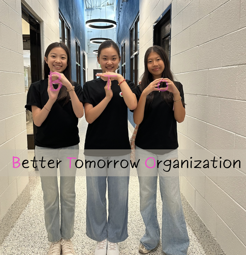Sophia Zhan, Sophie Xue, and Emily Tan at Fulton Animal Services, representing the Better Tomorrow Organization Inc. 