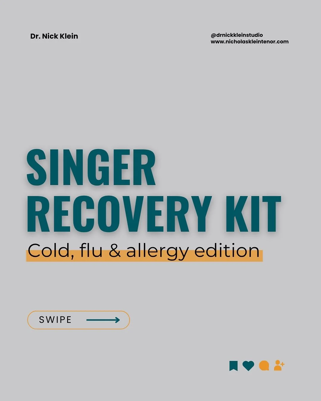 🎤 Singers &mdash; feeling under the weather? 🤒
 Cold, flu, and allergy season can take a toll on your voice &mdash; but you can stay vocally healthy (and recover faster) with a few smart strategies.

In this post, I&rsquo;m sharing 4 evidence-based