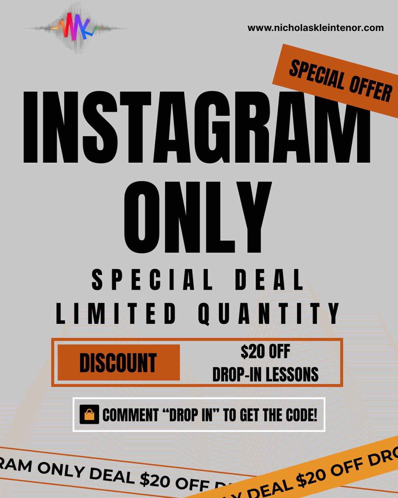 🎉 5,000 followers deserves a real thank-you!

To celebrate reaching 5,000 followers, I&rsquo;m offering a LIMITED INSTAGRAM ONLY DROP-IN LESSON DEAL as a genuine thank you to this community. ❤️

✨ $20 off DROP-IN voice lessons ⏳ First 10 people only