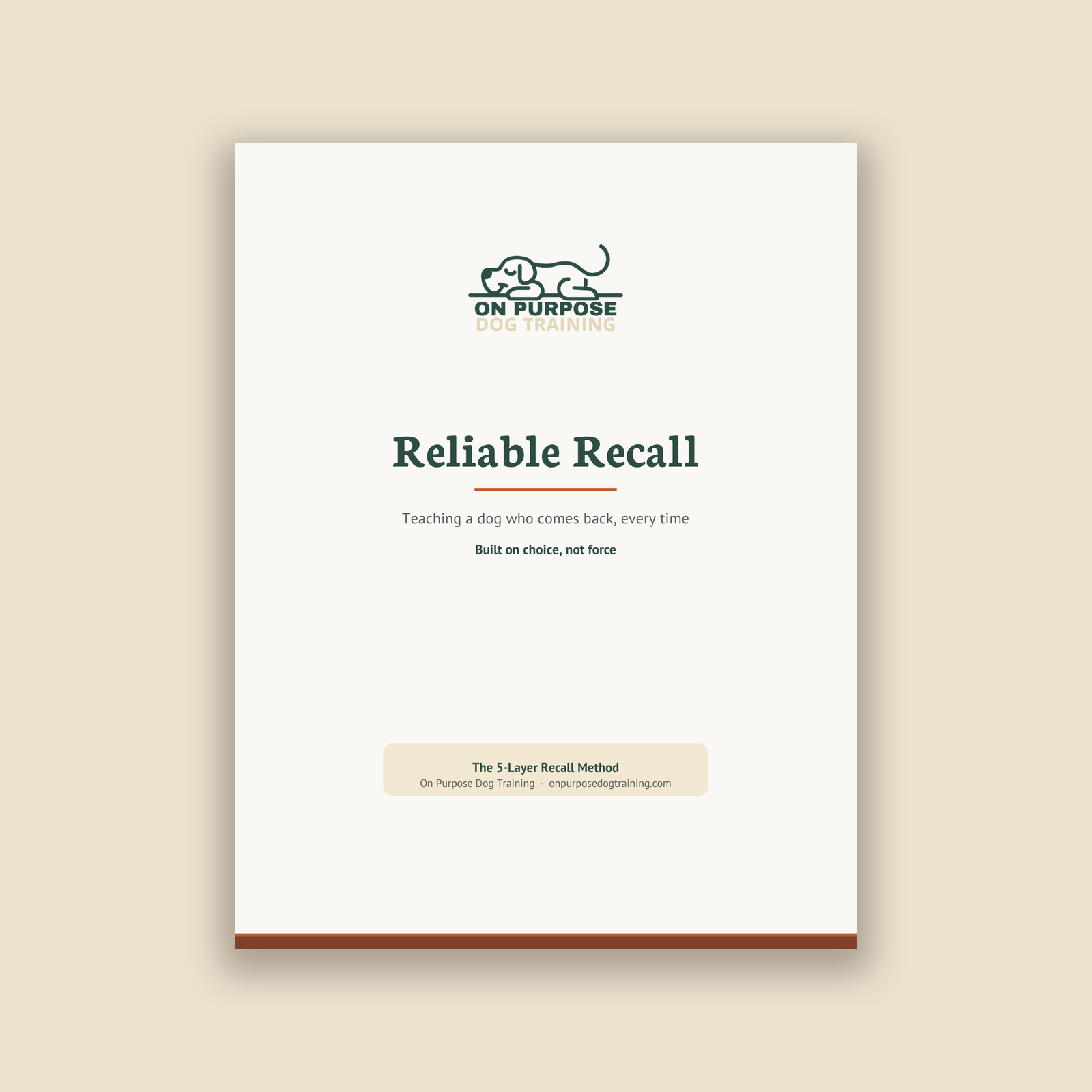 Reliable Recall: A Dog Who Comes Back, Every Time