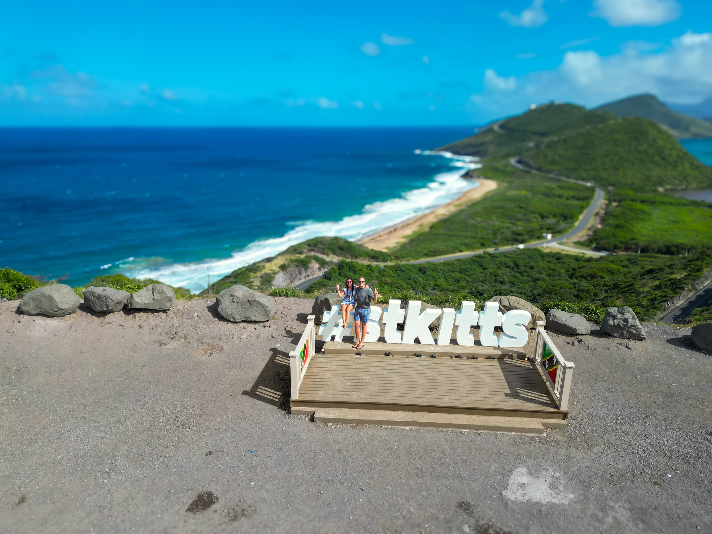 Timothy Hill Overlook double ocean view from 7 Day St Kitts Itinerary