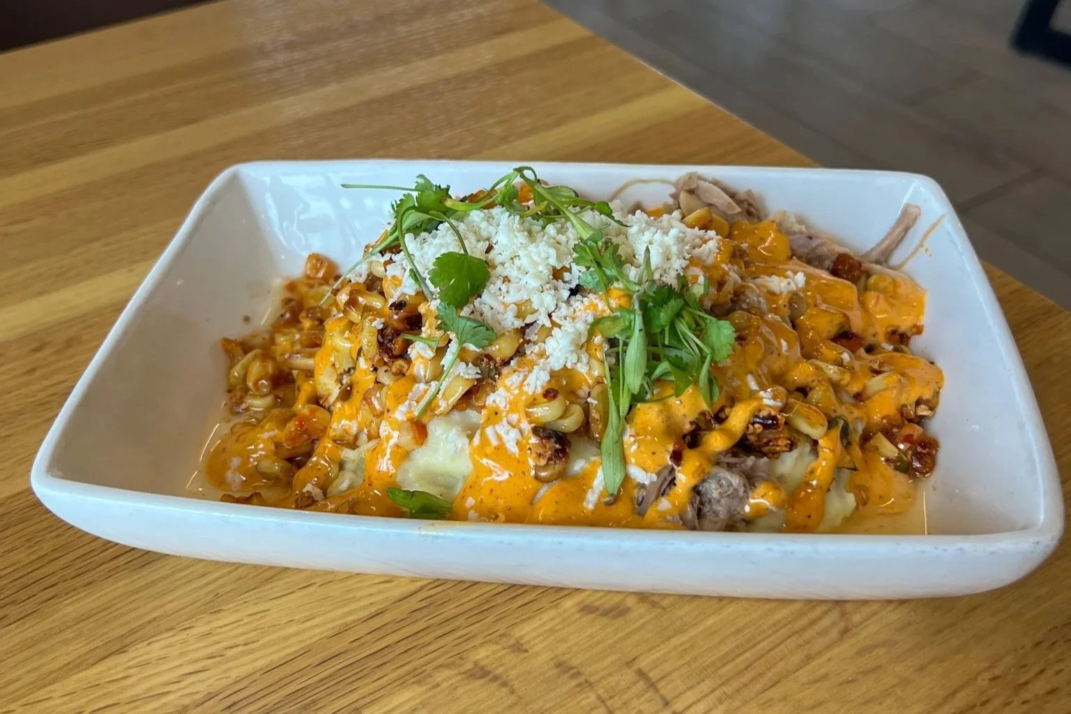Vessel Kitchen bowl with chicken and fresh toppings at Vessel Kitchen, Must Eats in Moab